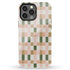 Custom Initials Tartan Plaid Checkerboard iPhone Case